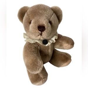 Vintage Gund 1982 Brown Bear with Collar 6” Stuffed Animal Plush